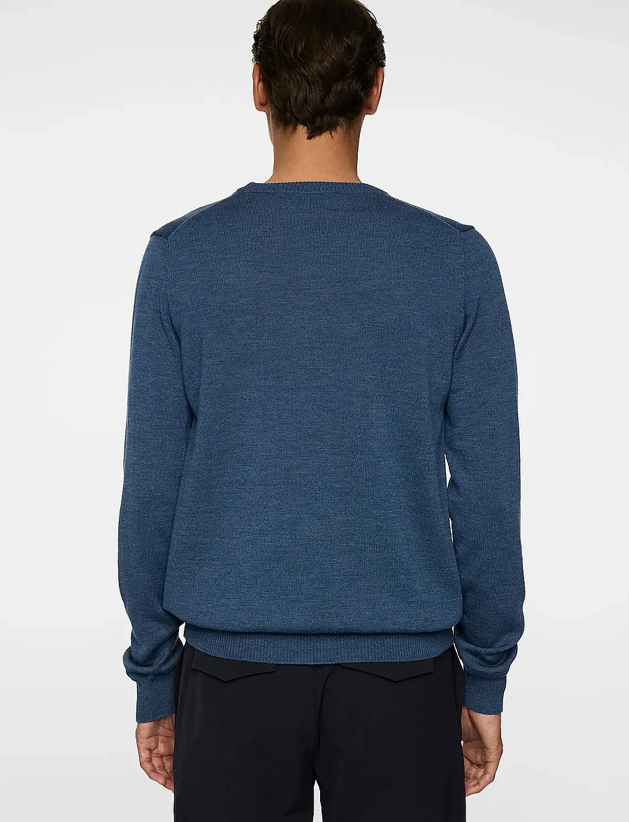 J. Lindeberg - Keane Merino Crew Neck - rund hals - vintage indigo melange - 3