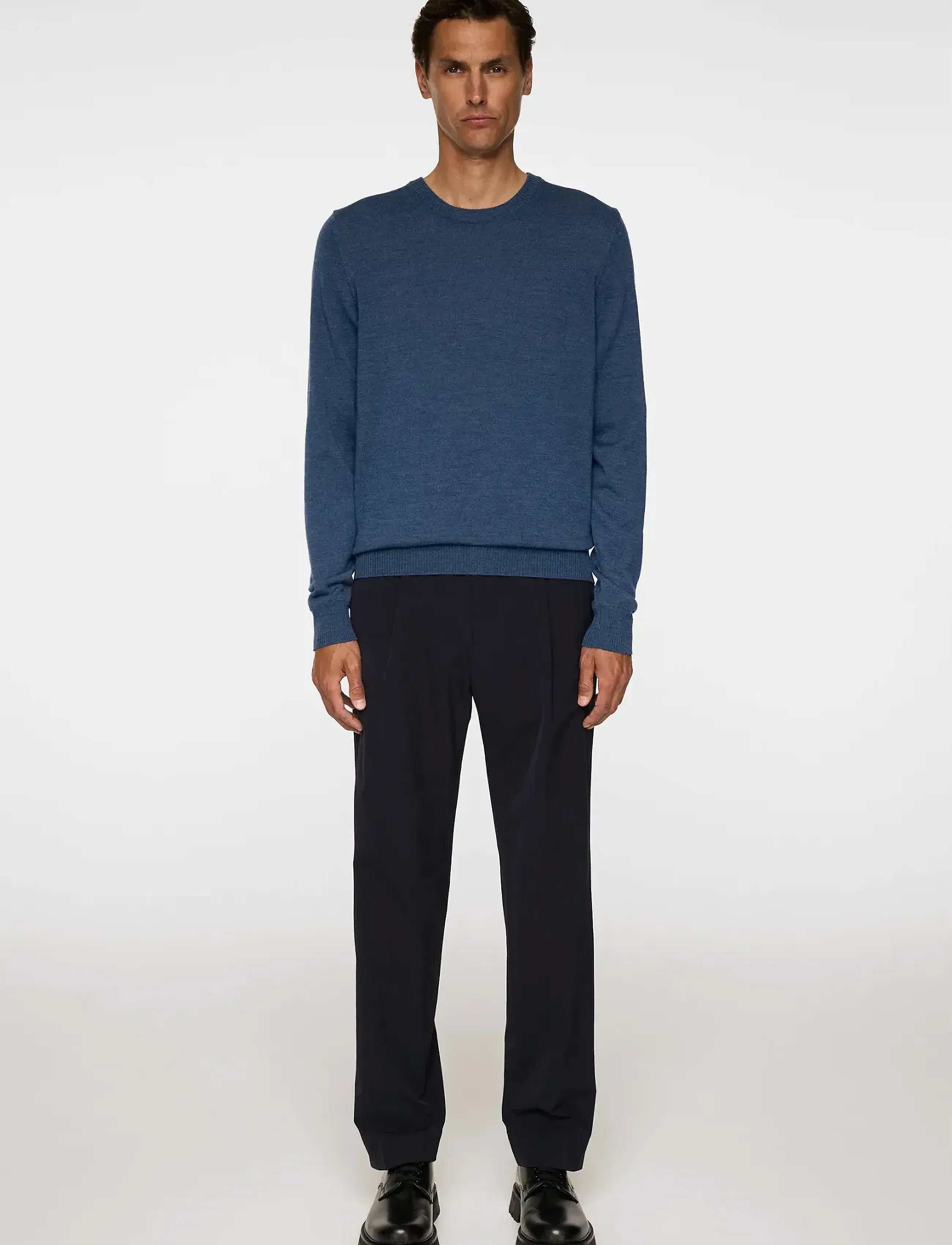 J. Lindeberg - Keane Merino Crew Neck - rund hals - vintage indigo melange - 4