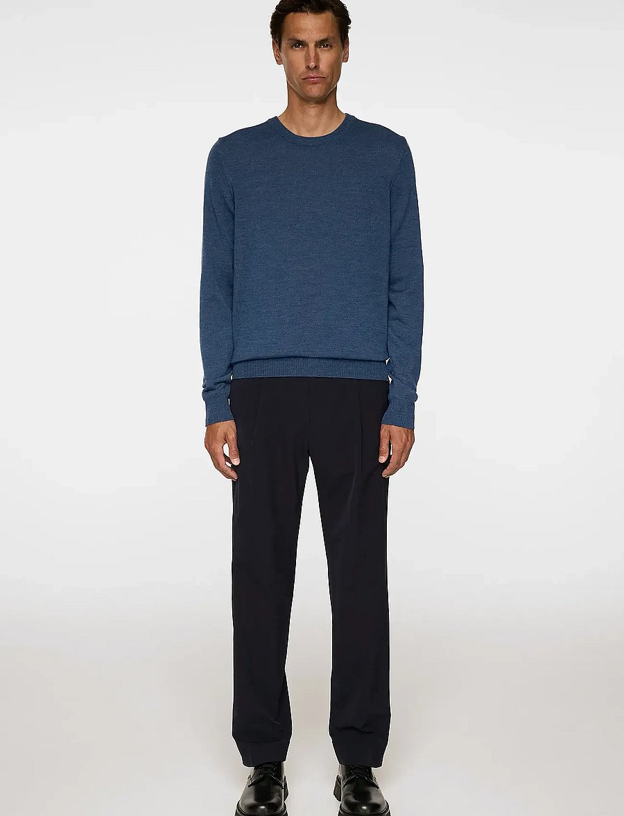 J. Lindeberg - Keane Merino Crew Neck - rund hals - vintage indigo melange - 4