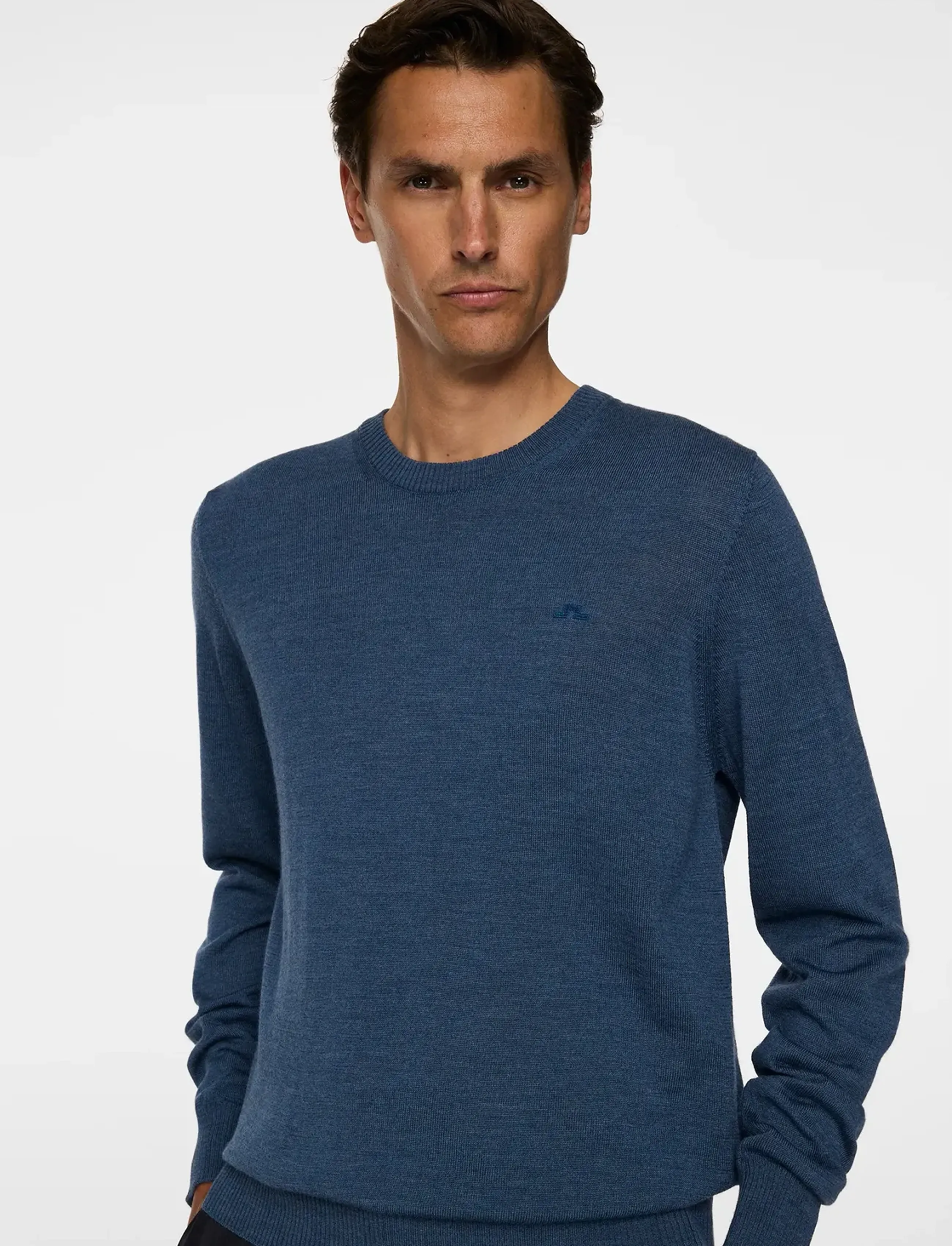J. Lindeberg - Keane Merino Crew Neck - rund hals - vintage indigo melange - 5