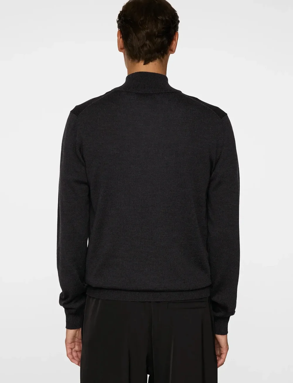 J. Lindeberg - Kiyan Merino Quarter Zip - half zip-tröjor - dark grey melange - 3