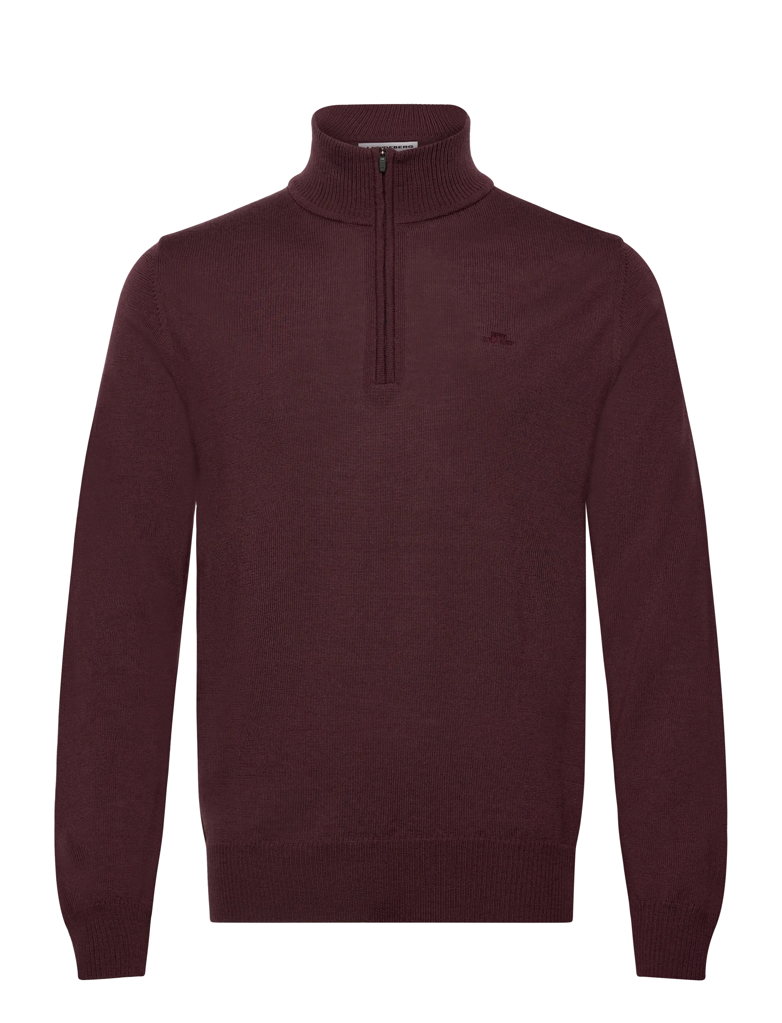 J. Lindeberg Kiyan Merino Quarter Zip - Halfzip strik - HUCKLEBERRY / burgundy
