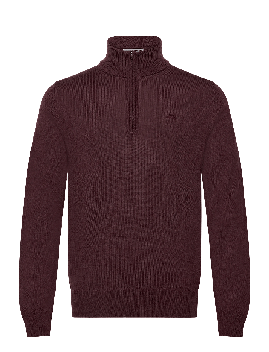 J. Lindeberg - Kiyan Merino Quarter Zip - poolpika lukuga džemprid - huckleberry - 1