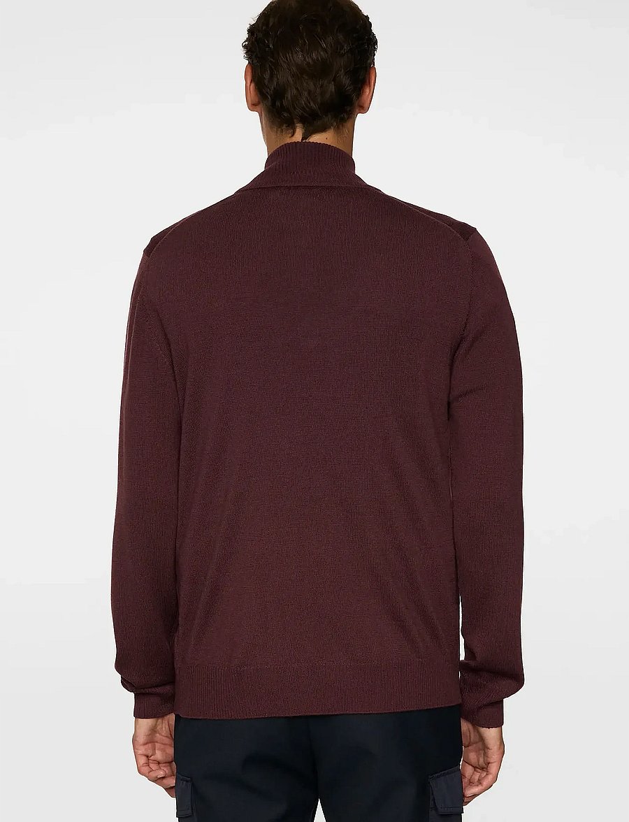 J. Lindeberg - Kiyan Merino Quarter Zip - poolpika lukuga džemprid - huckleberry - 3