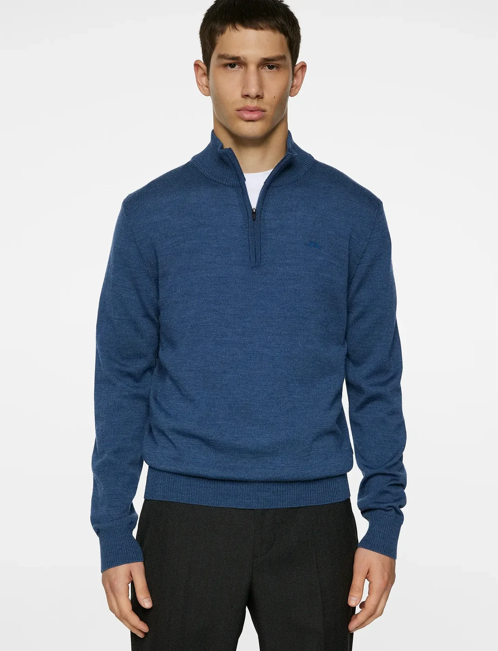 J. Lindeberg - Kiyan Merino Quarter Zip - half zip-tröjor - vintage indigo melange - 0