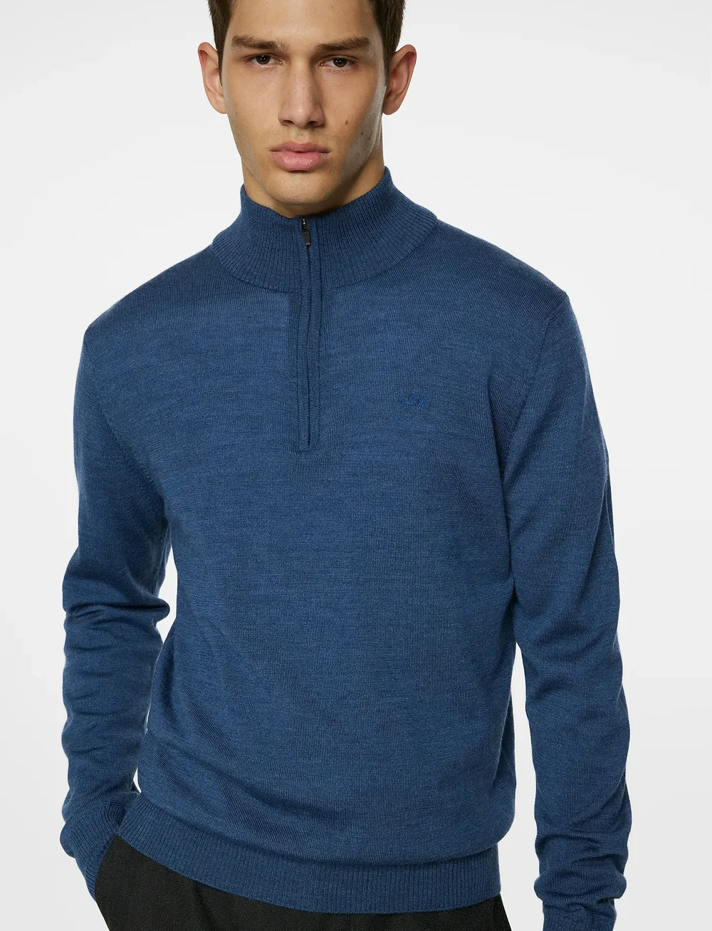 J. Lindeberg - Kiyan Merino Quarter Zip - half zip-tröjor - vintage indigo melange - 5