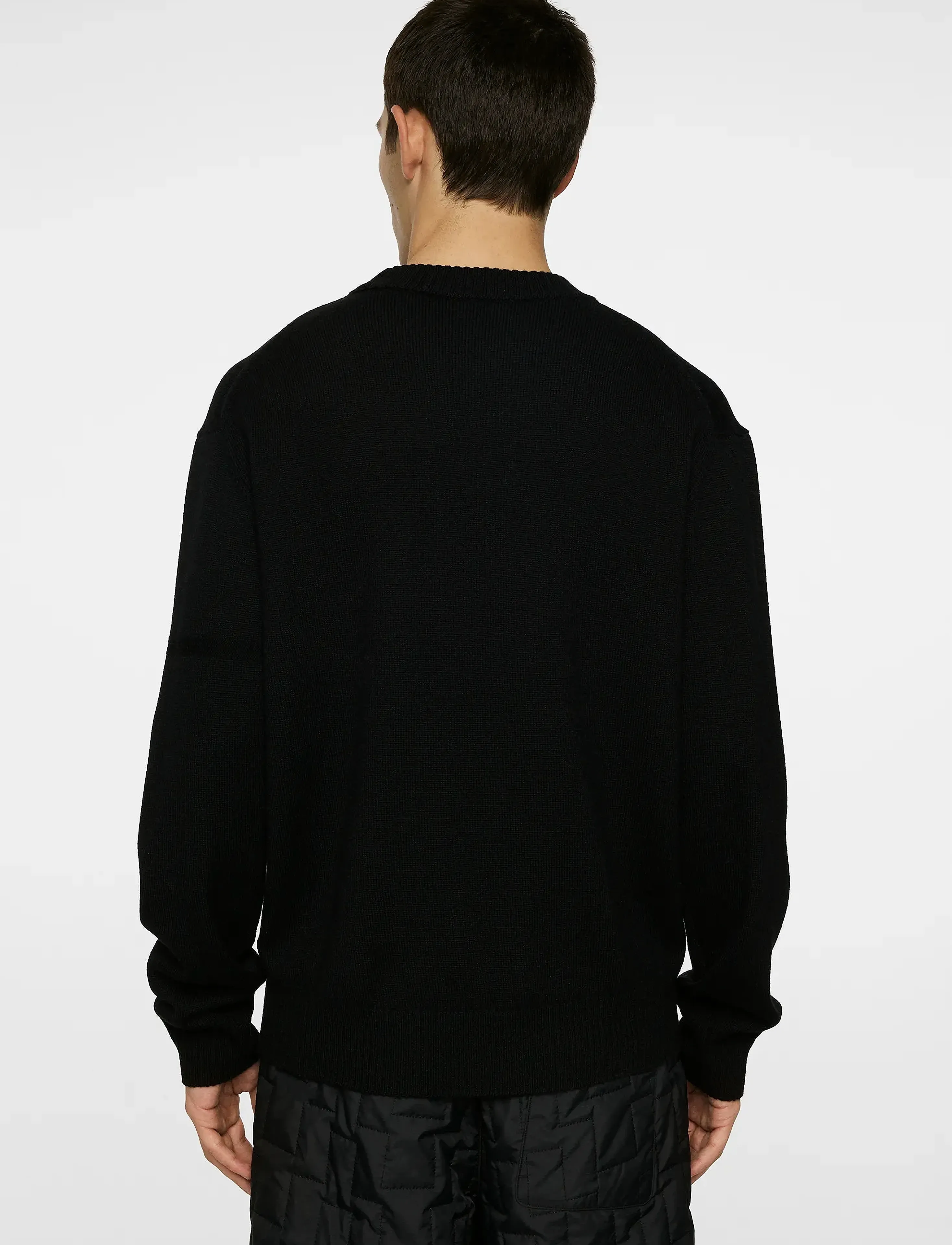 J. Lindeberg - Kino Merino Crew - collegepaidat - black - 3