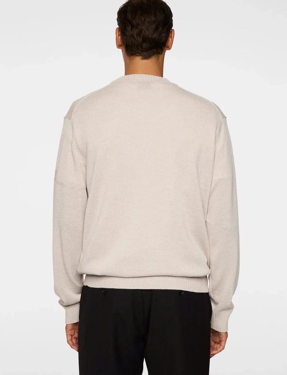 J. Lindeberg - Kino Merino Crew - shop etter anledning - moonbeam melange - 3