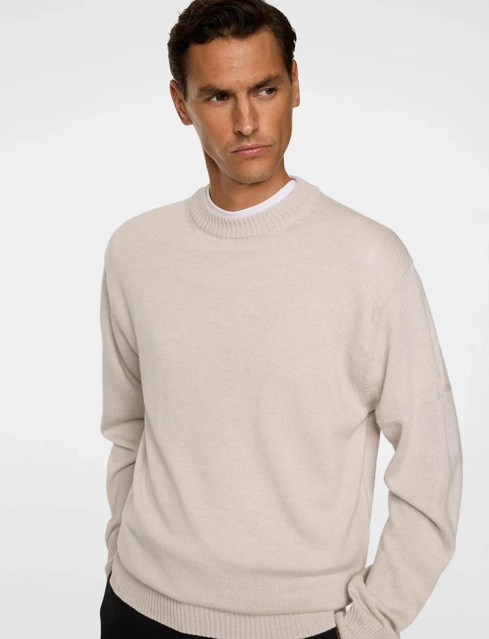 J. Lindeberg - Kino Merino Crew - shop etter anledning - moonbeam melange - 5