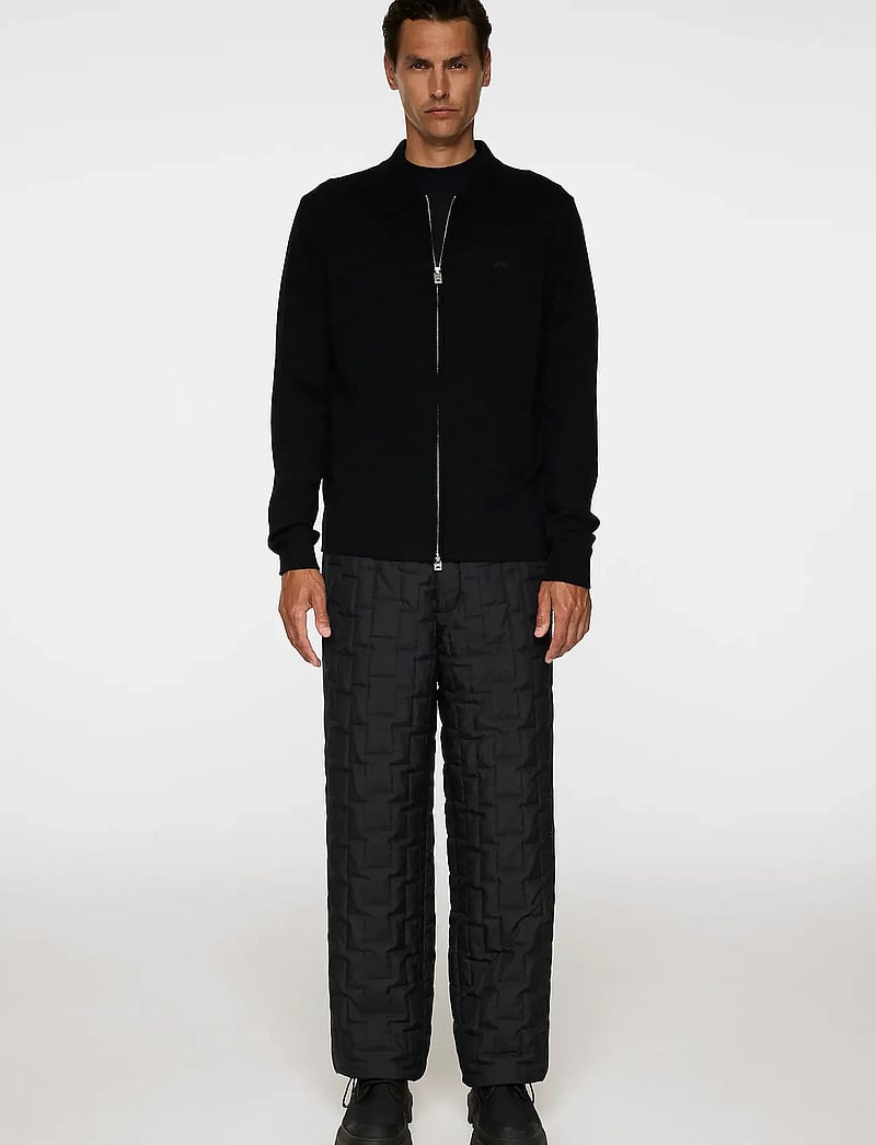 J. Lindeberg - Kaleb Merino Zip Cardigan - full zip jumpers - black - 4