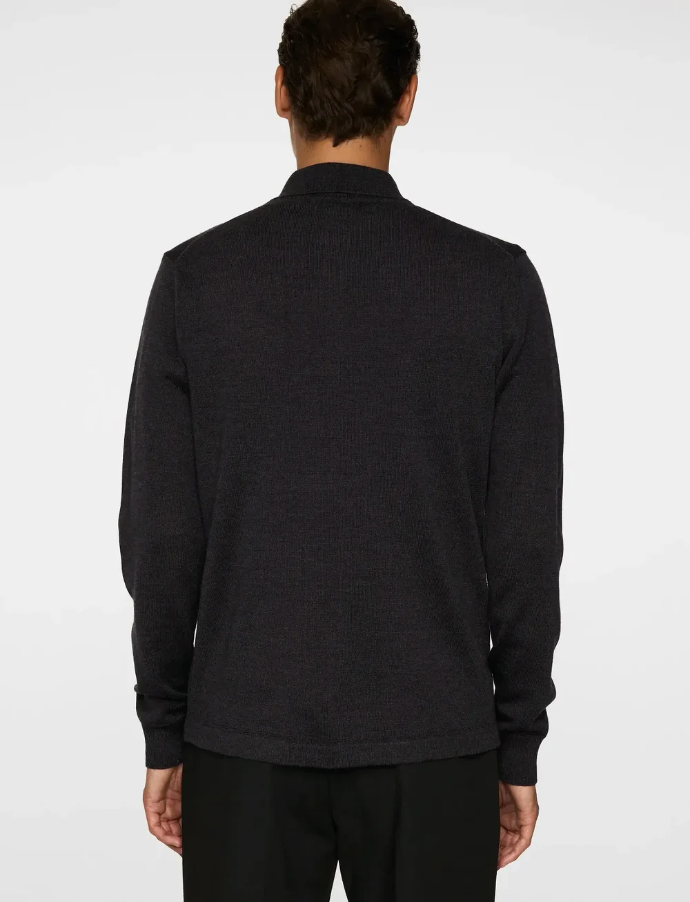 J. Lindeberg - Kaleb Merino Zip Cardigan - pullover mit durchgehendem reißverschluss - dark grey melange - 3