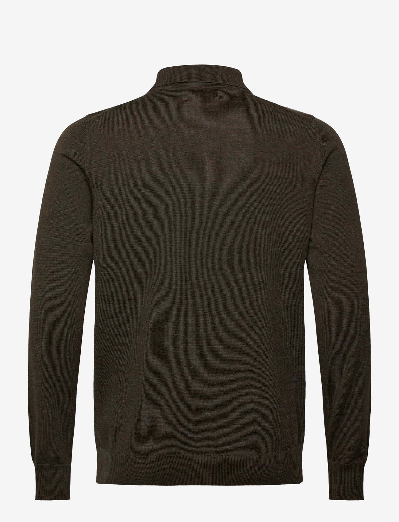 J. Lindeberg - Kai Knitted Merino Polo - knitted polos - forest green melange - 2