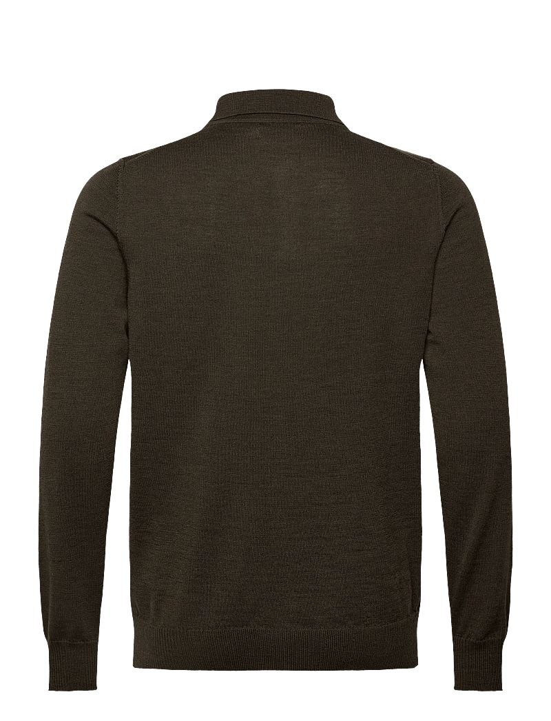 J. Lindeberg - Kai Knitted Merino Polo - geweven polo's - forest green melange - 2