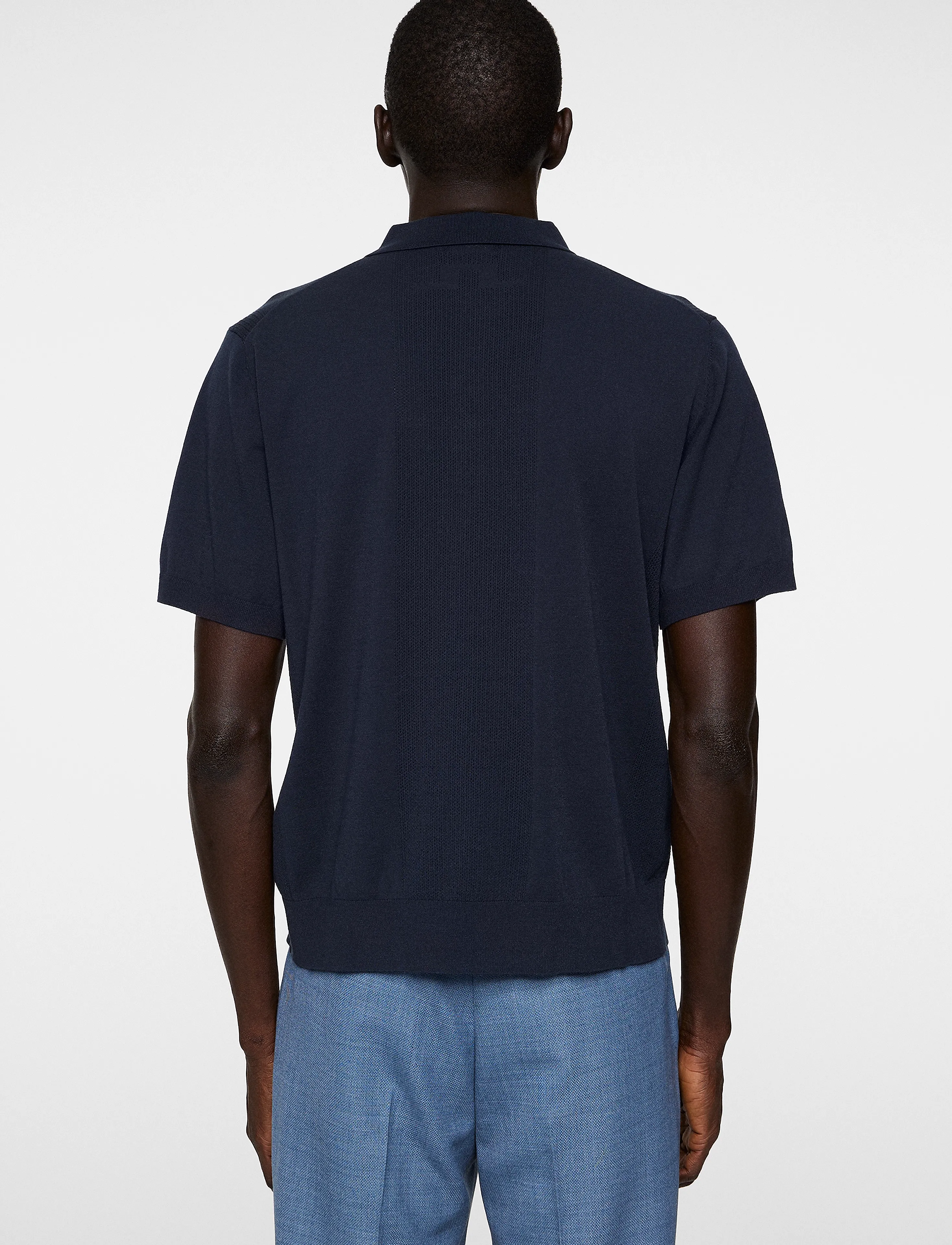J. Lindeberg - Reymond Solid Stripe Polo - jl navy - 3