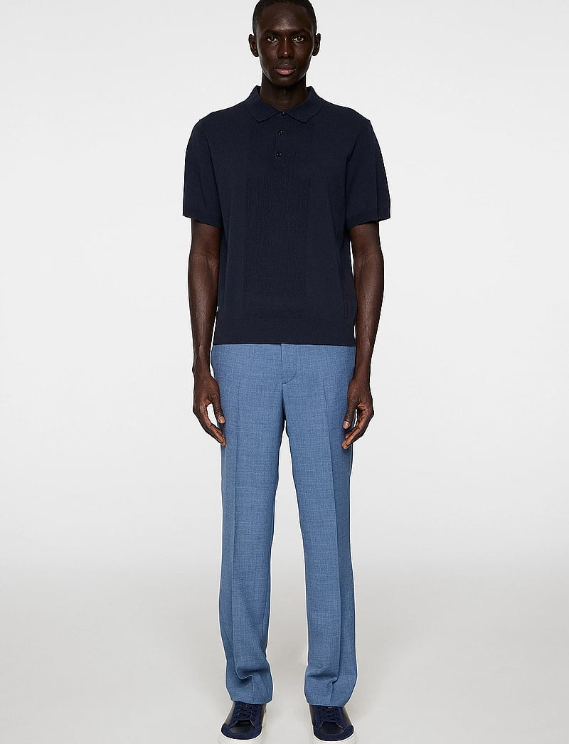 J. Lindeberg - Reymond Solid Stripe Polo - kootud polosärgid - jl navy - 4