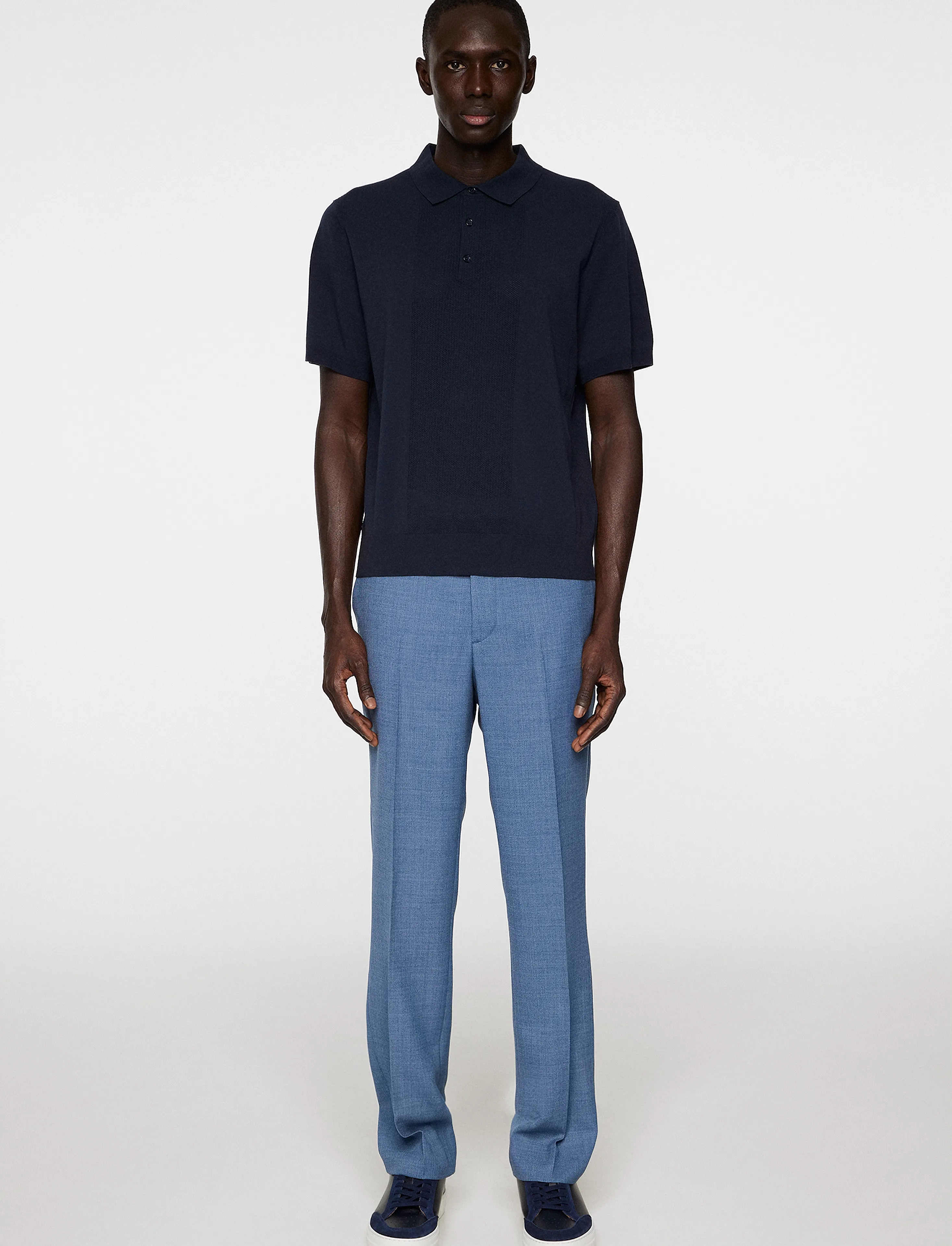 J. Lindeberg - Reymond Solid Stripe Polo - jl navy - 4