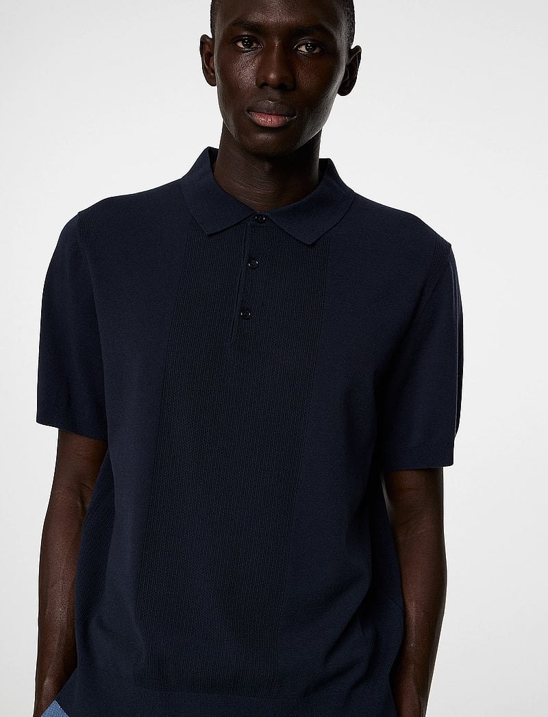 J. Lindeberg - Reymond Solid Stripe Polo - kootud polosärgid - jl navy - 5