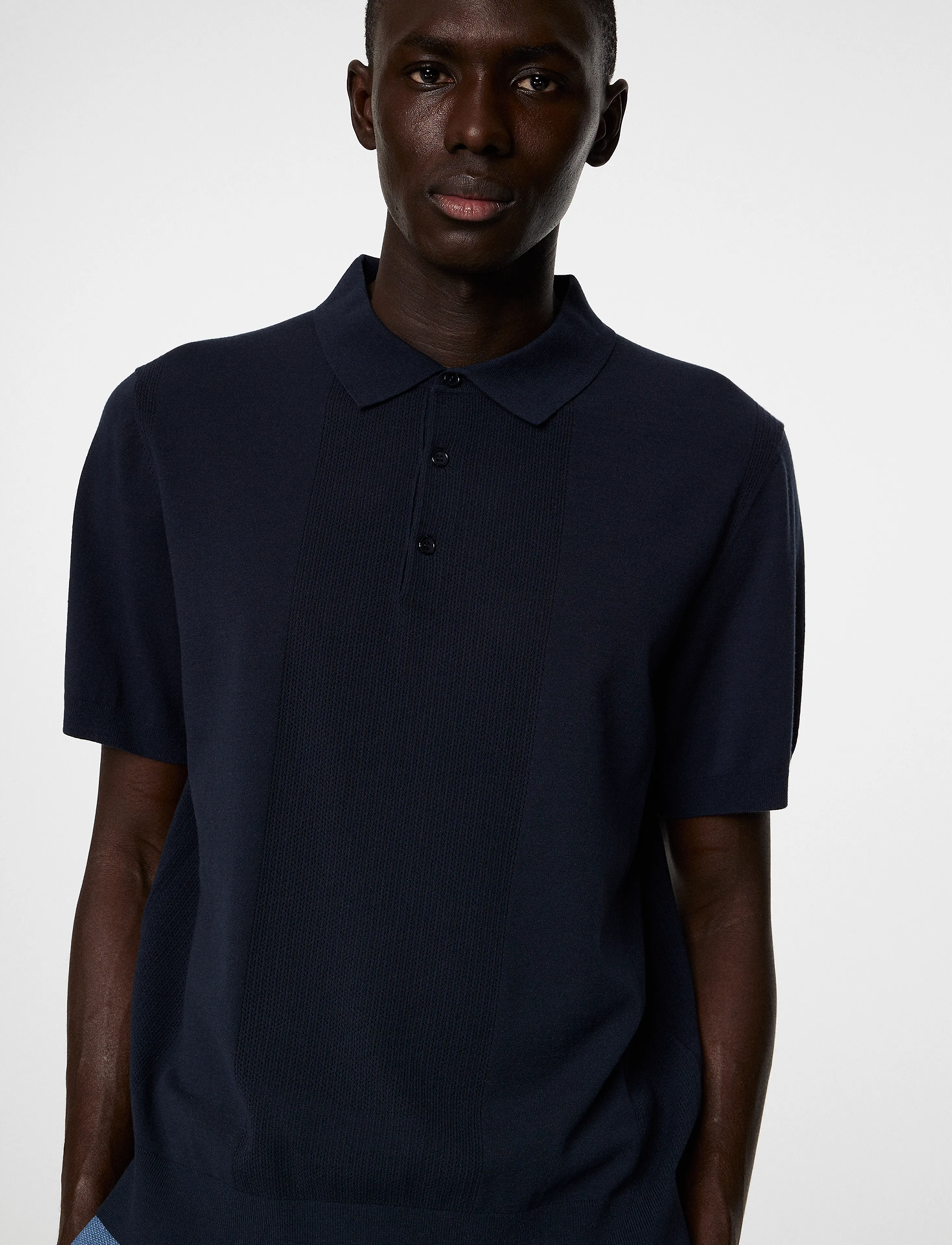 J. Lindeberg - Reymond Solid Stripe Polo - jl navy - 5