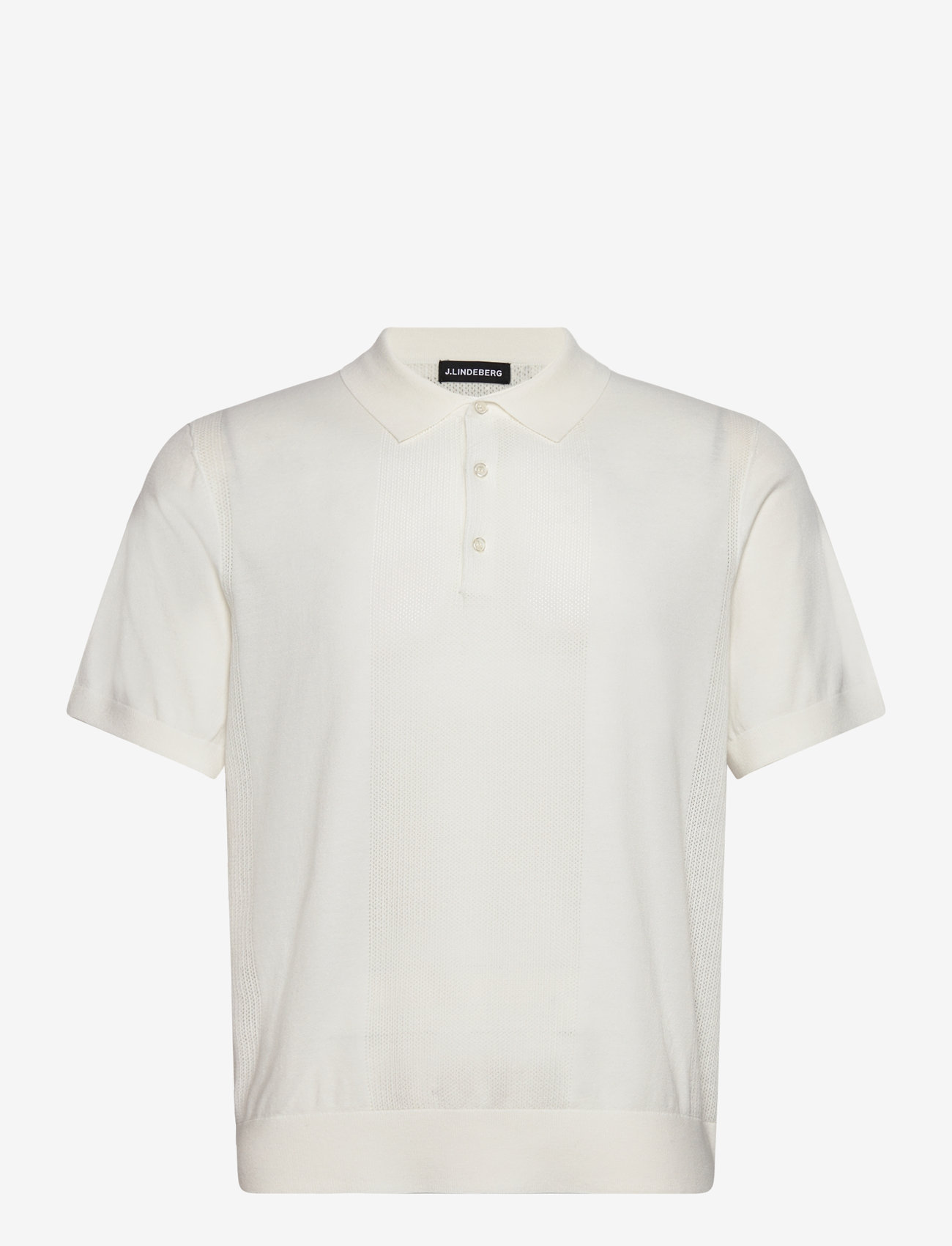 J. Lindeberg - Reymond Solid Stripe Polo - stickade pikéer - white - 1