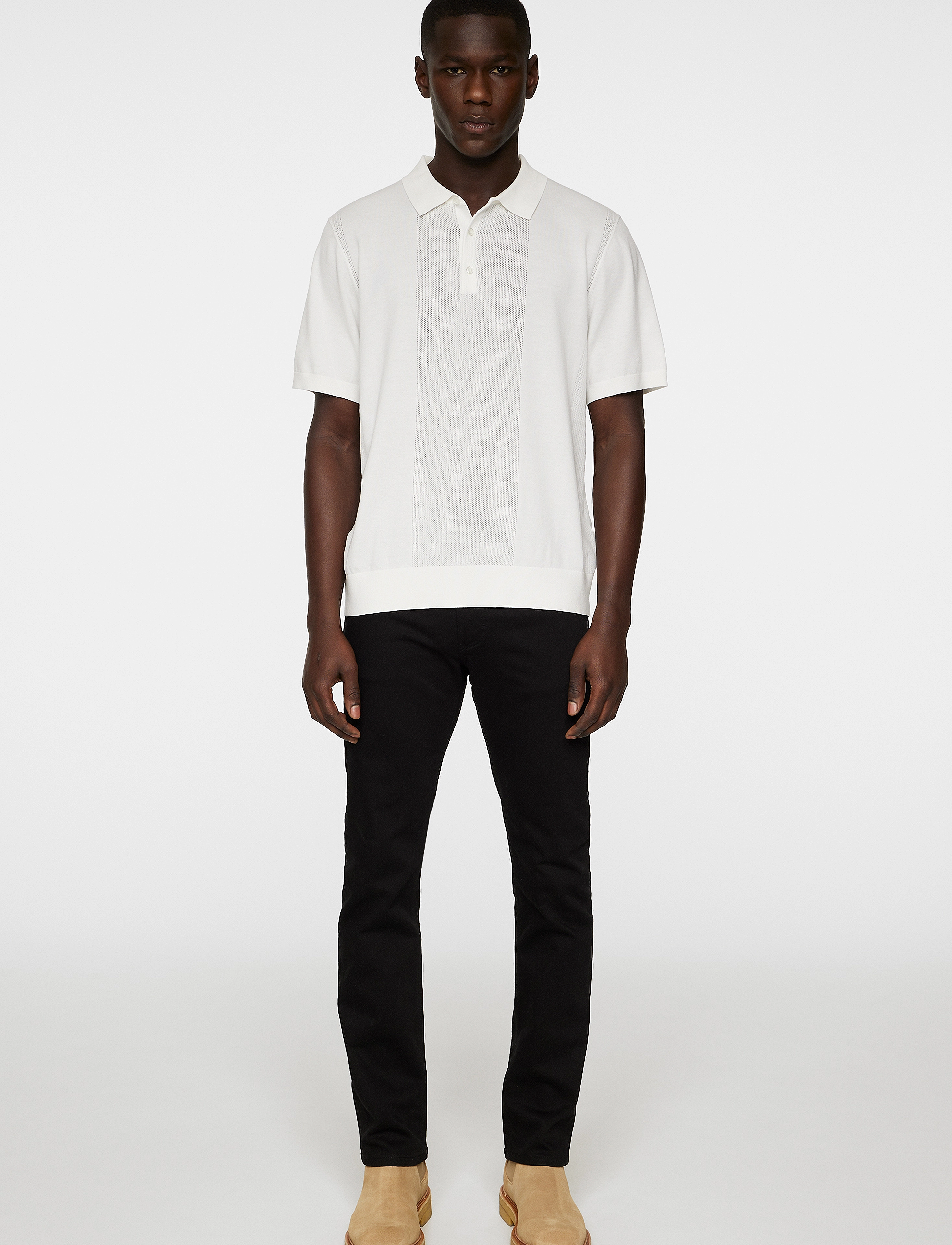 J. Lindeberg - Reymond Solid Stripe Polo - white - 4