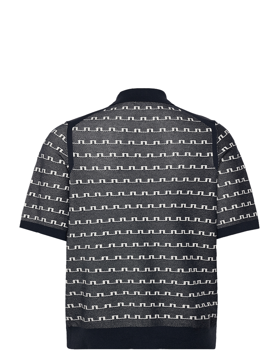 J. Lindeberg - Rolando Logo Jacquard Polo - kortærmede skjorter - jl navy - 2