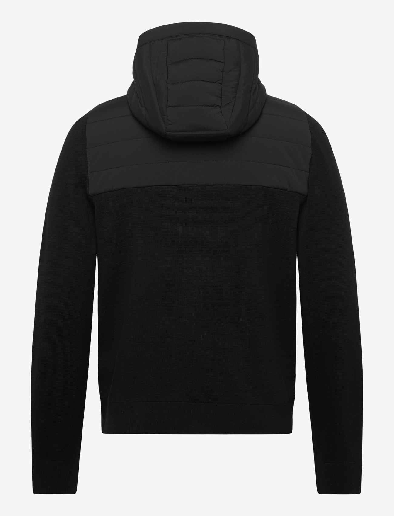 J. Lindeberg - Ebbe Hybrid Knit Hoodie - golf jackets - black - 2
