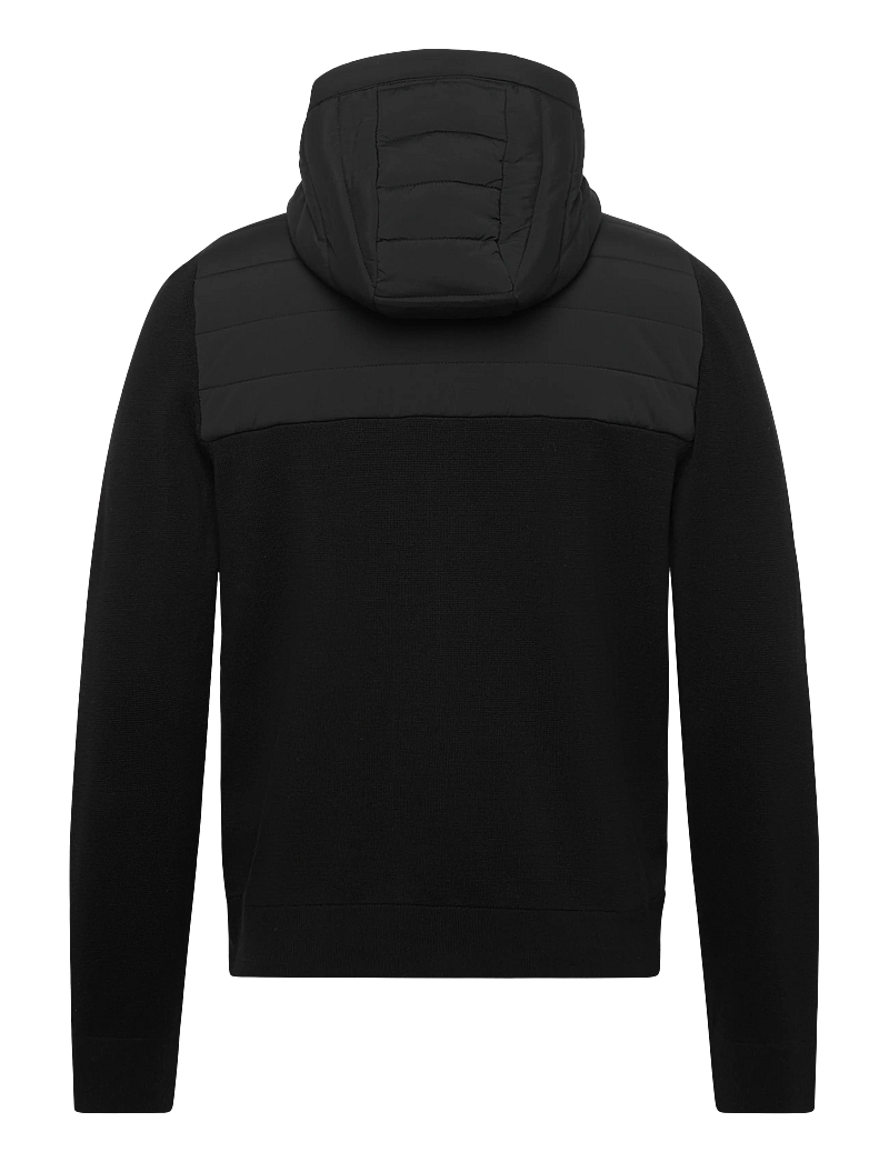 J. Lindeberg - Ebbe Hybrid Knit Hoodie - golfijakid - black - 2