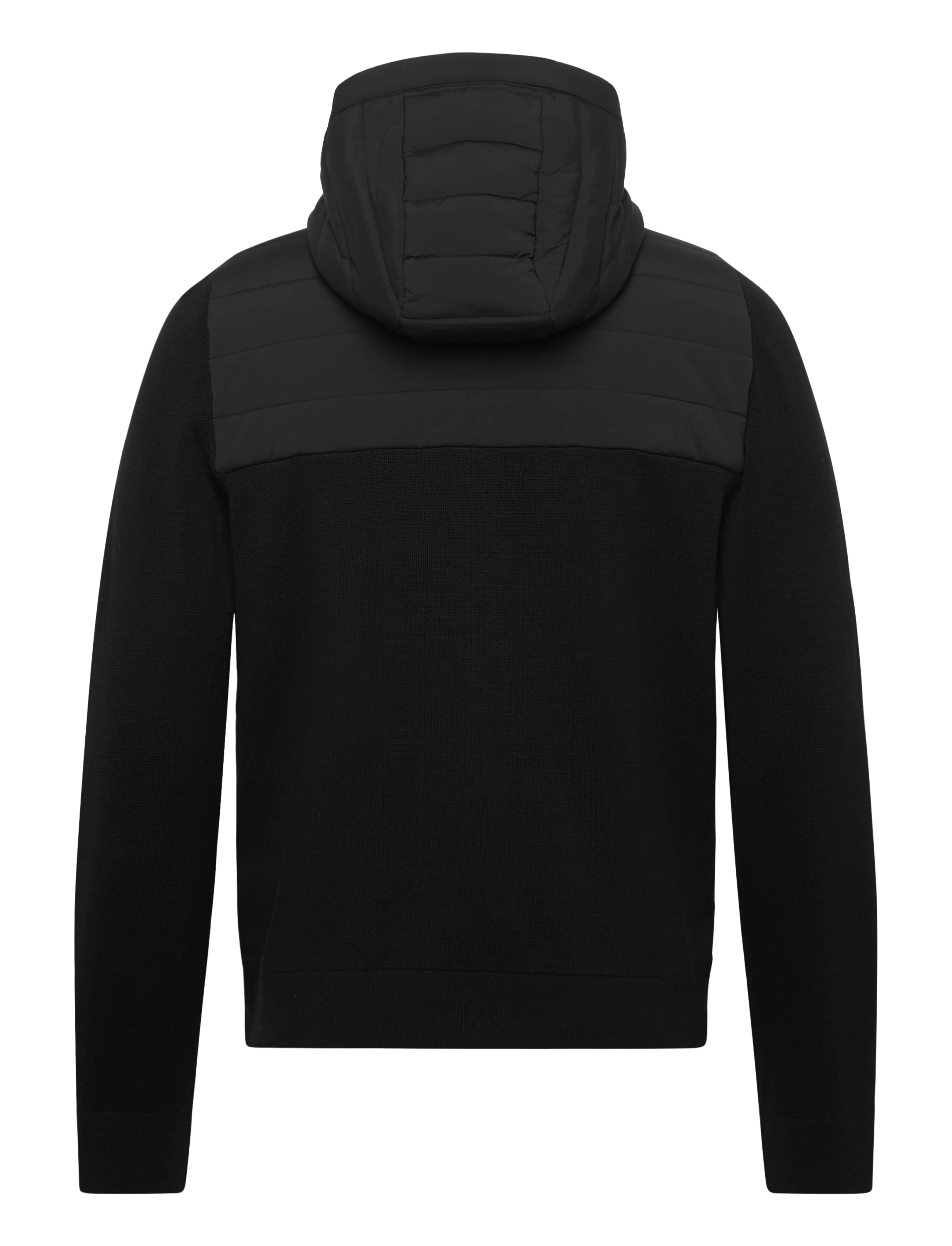 J. Lindeberg - Ebbe Hybrid Knit Hoodie - golfjakker - black - 2