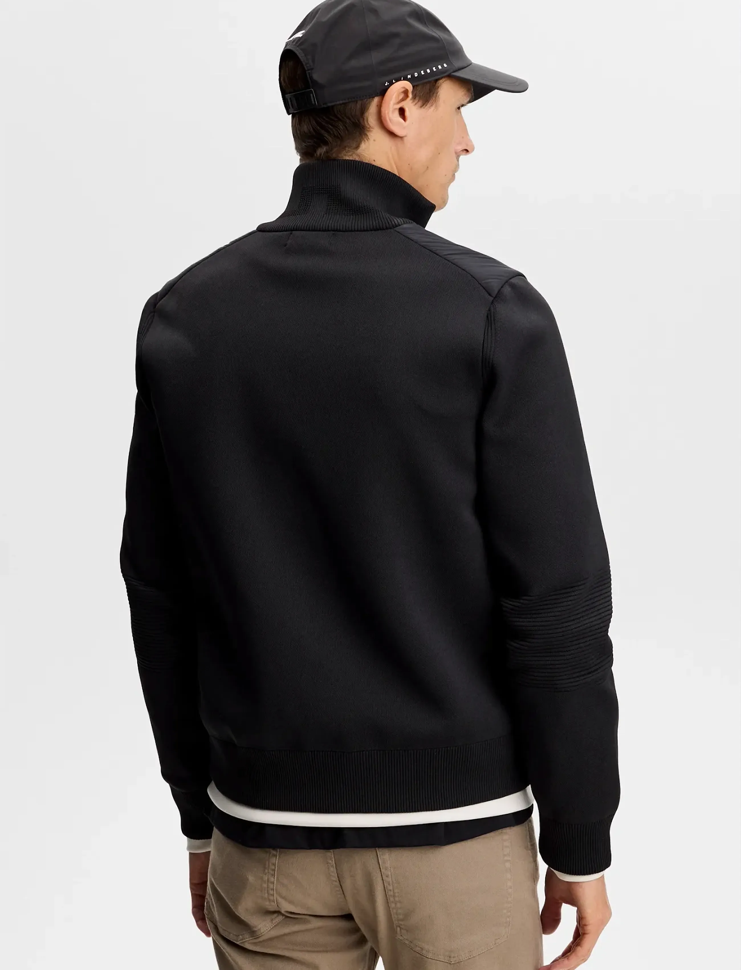 J. Lindeberg - Ebbe Tech Knit Hybrid - golftakit - black - 2