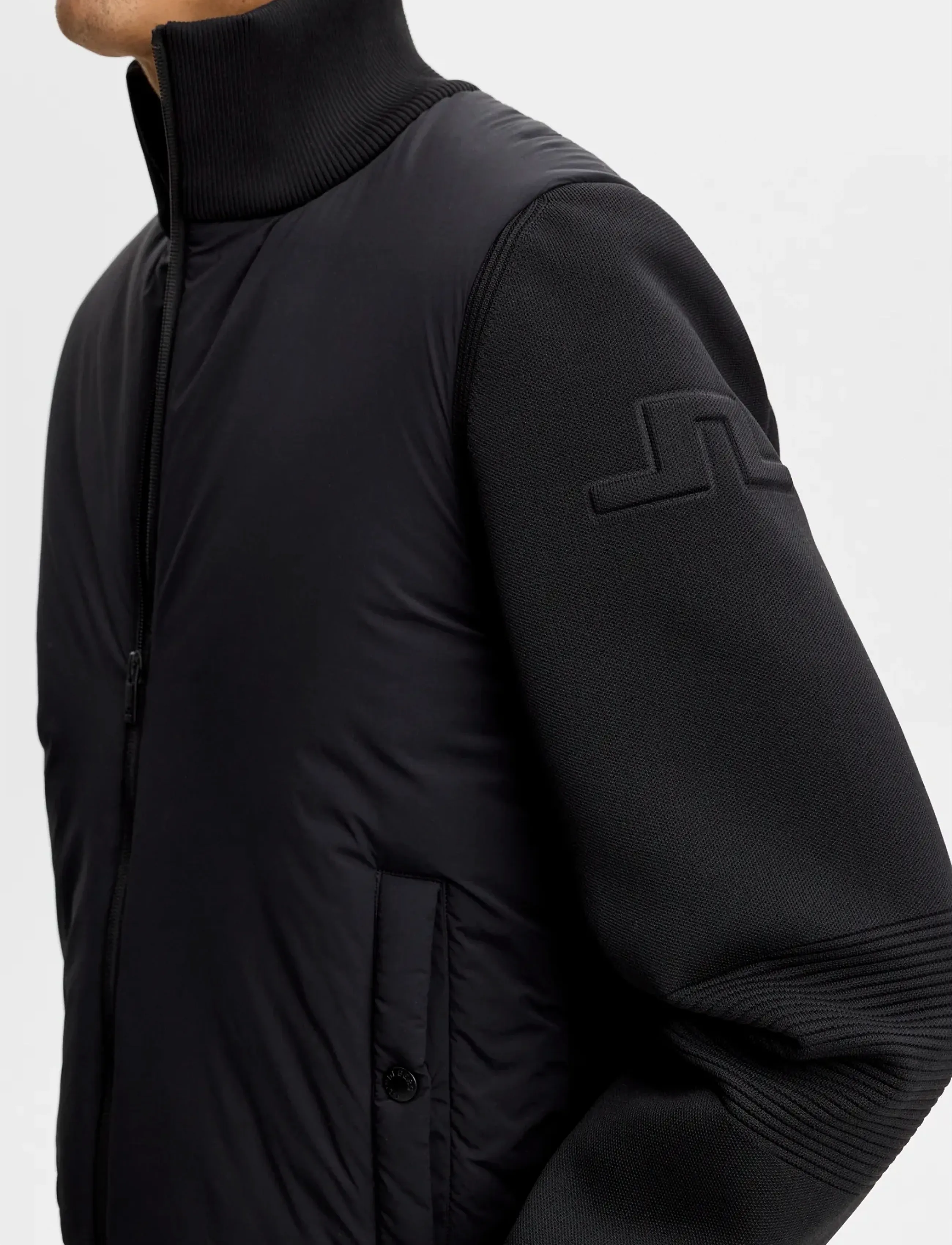 J. Lindeberg - Ebbe Tech Knit Hybrid - golftakit - black - 4
