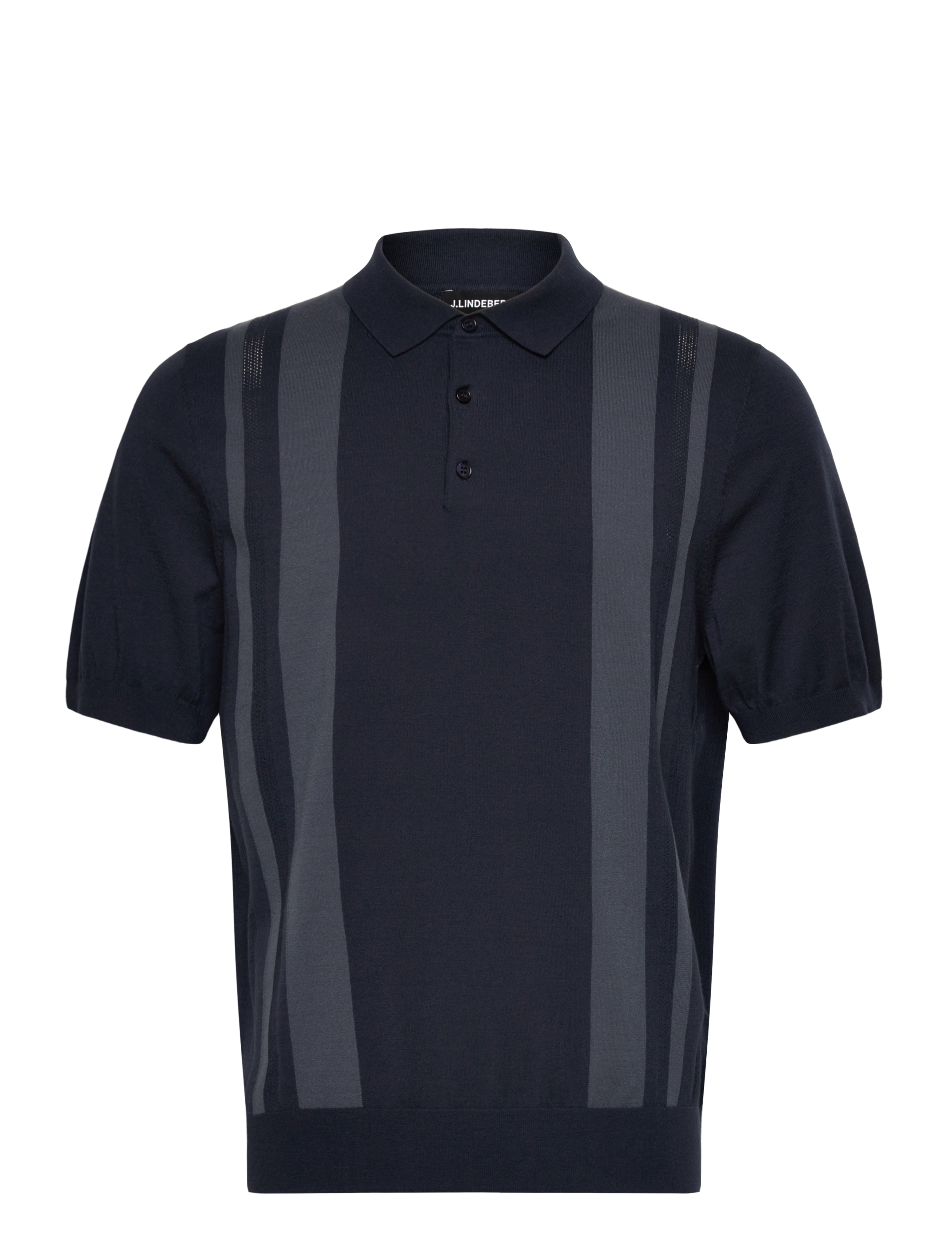 J. Lindeberg Reymond Stripe Knit Polo - Deals - JL NAVY / black