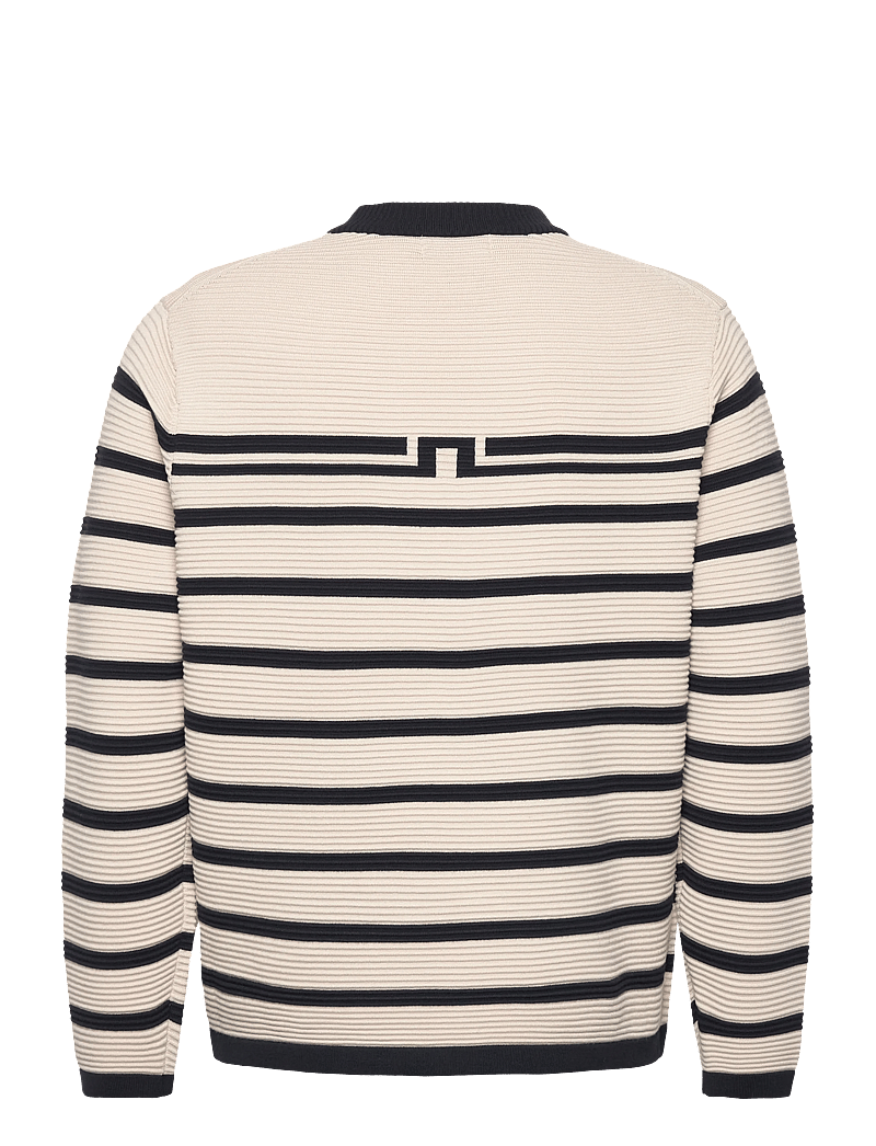 J. Lindeberg - Sawyer Stripe Crew Neck - rundhals - moonbeam - 2