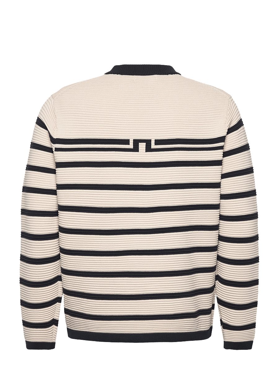 J. Lindeberg - Sawyer Stripe Crew Neck - rund hals - moonbeam - 2