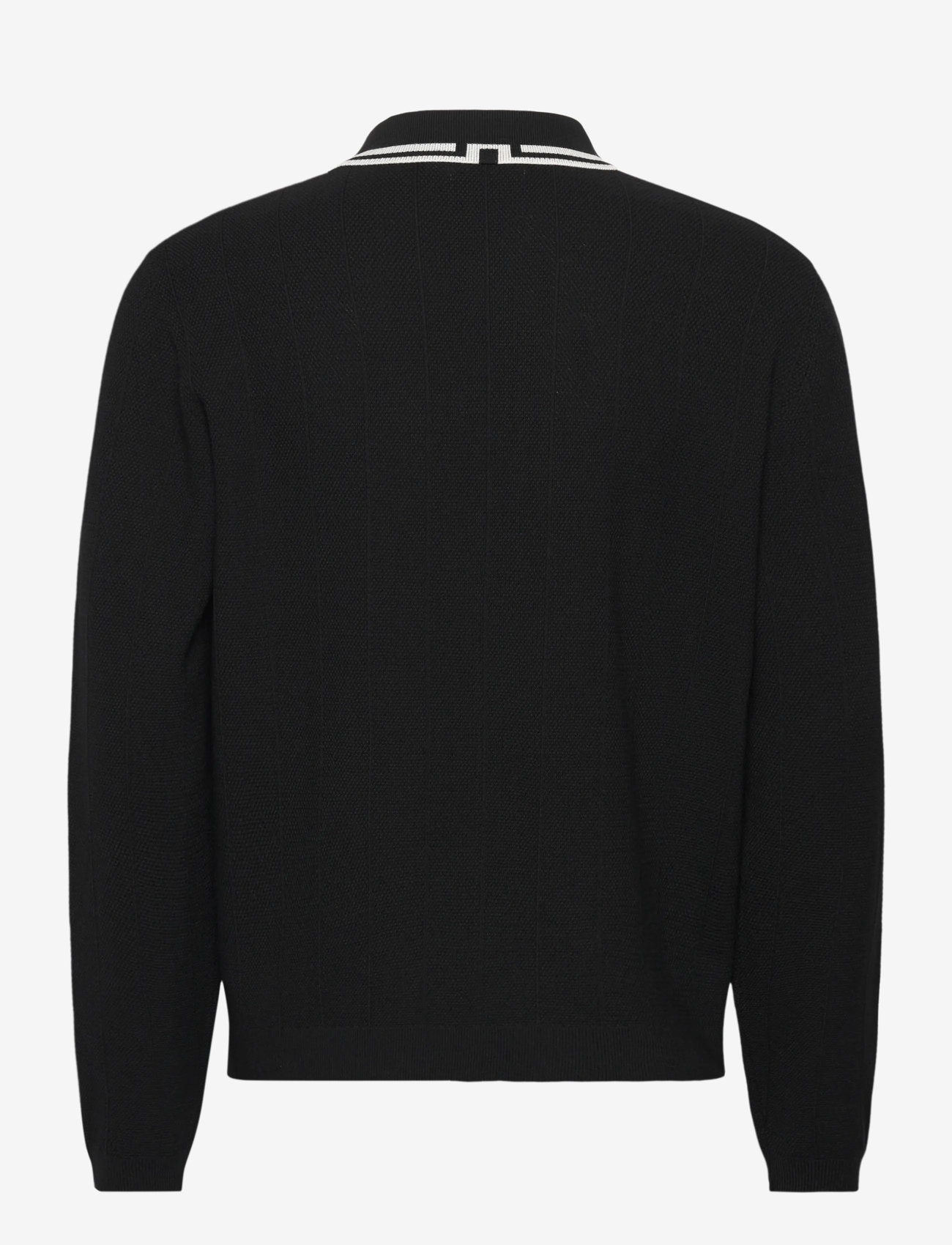 J. Lindeberg - Willem Structure Polo Cardigan - koftor - black - 1