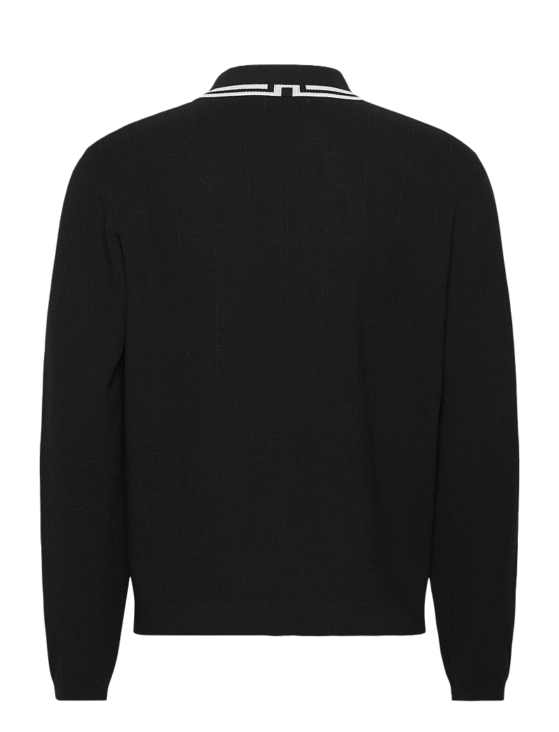 J. Lindeberg - Willem Structure Polo Cardigan - koftor - black - 1