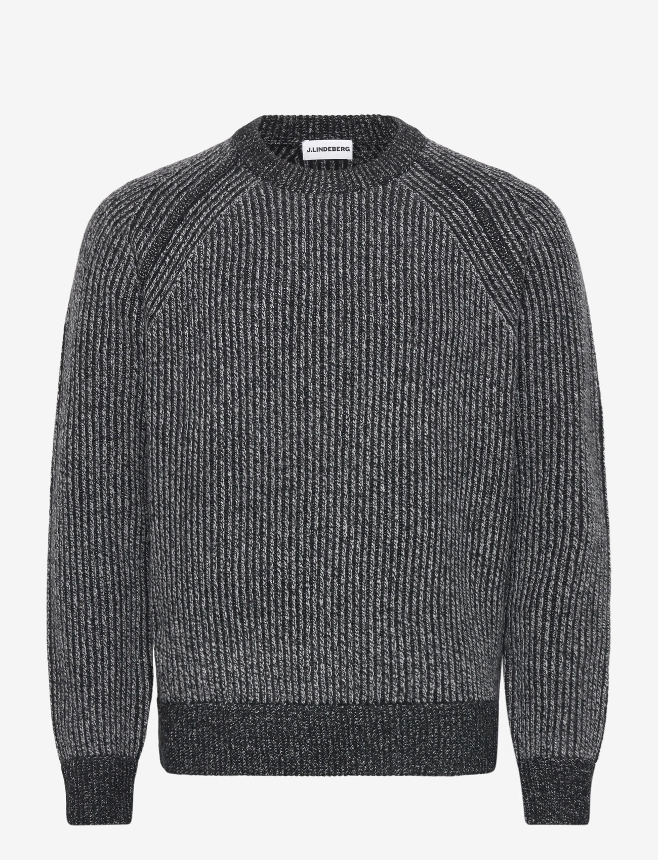 J. Lindeberg - Fred Knitted Crew Neck - rundhalsad - dark grey melange - 1