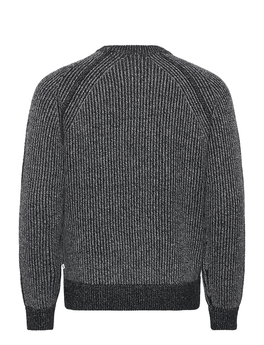 J. Lindeberg - Fred Knitted Crew Neck - megztinis su apvalios formos apykakle - dark grey melange - 2