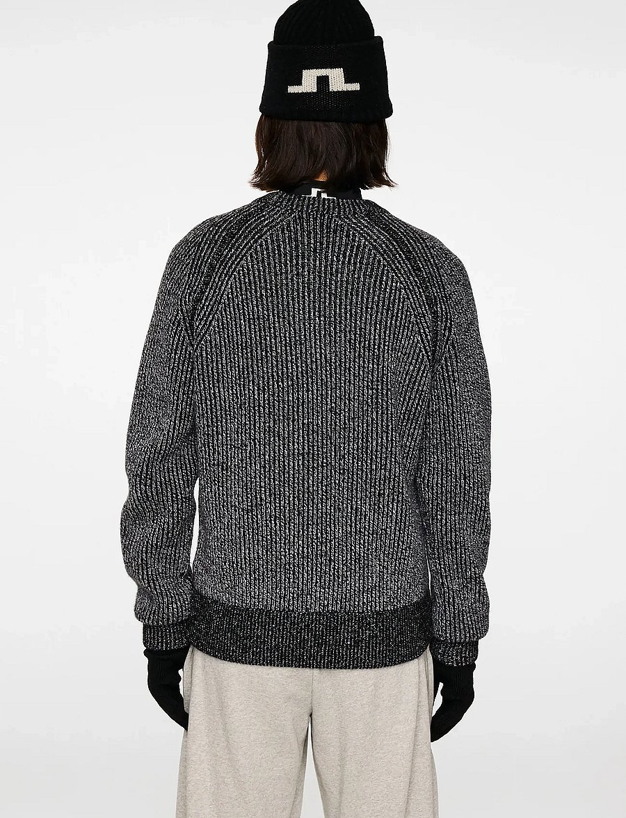 J. Lindeberg - Fred Knitted Crew Neck - rund hals - dark grey melange - 3