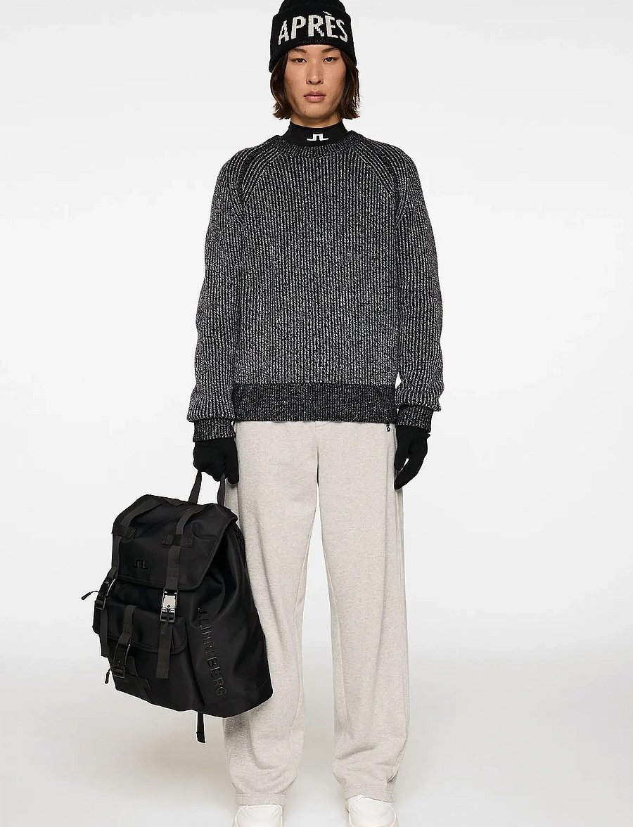 J. Lindeberg - Fred Knitted Crew Neck - rund hals - dark grey melange - 4