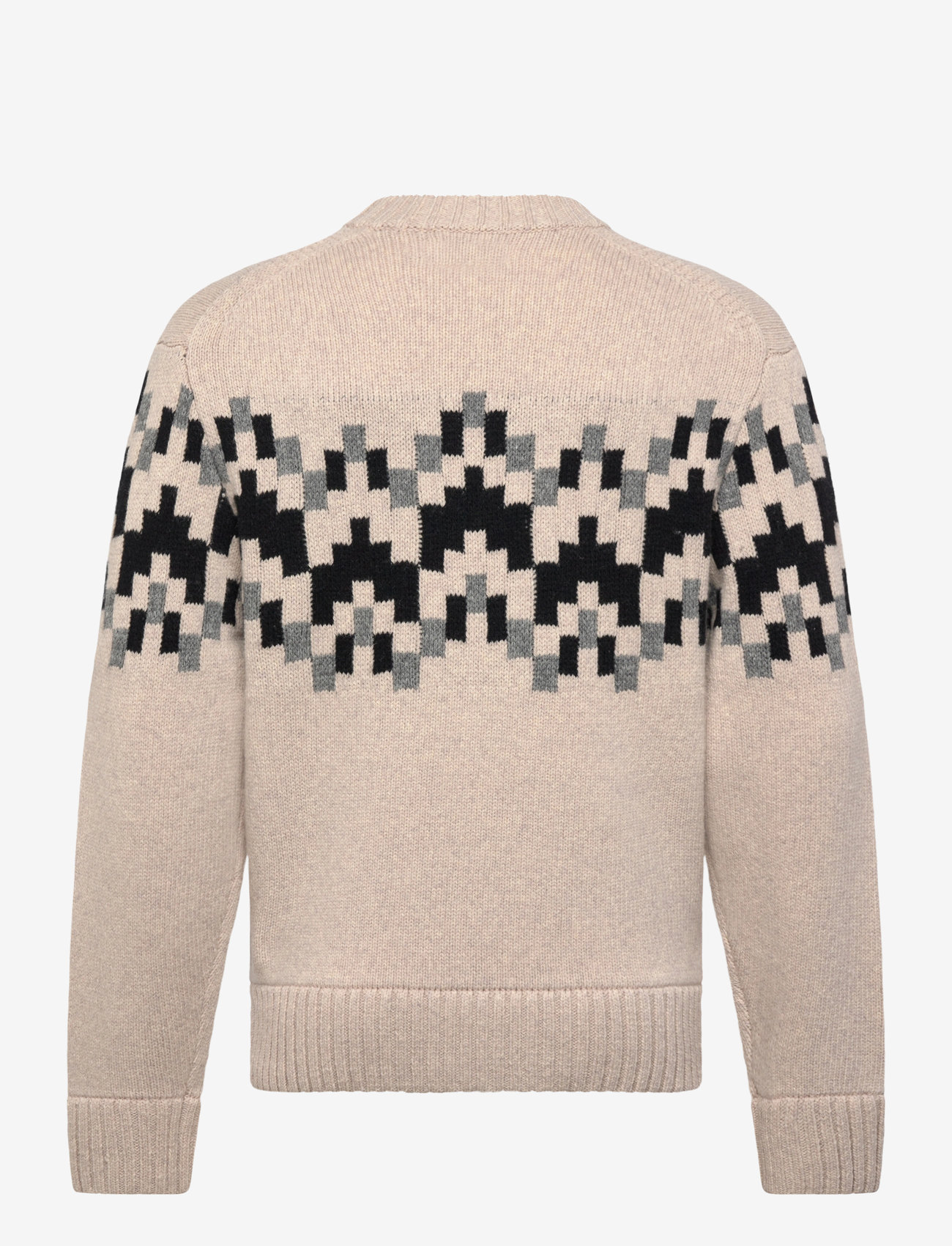 J. Lindeberg - Faris Fair Isle Knit Sweater - rundhalsad - moonbeam - 2