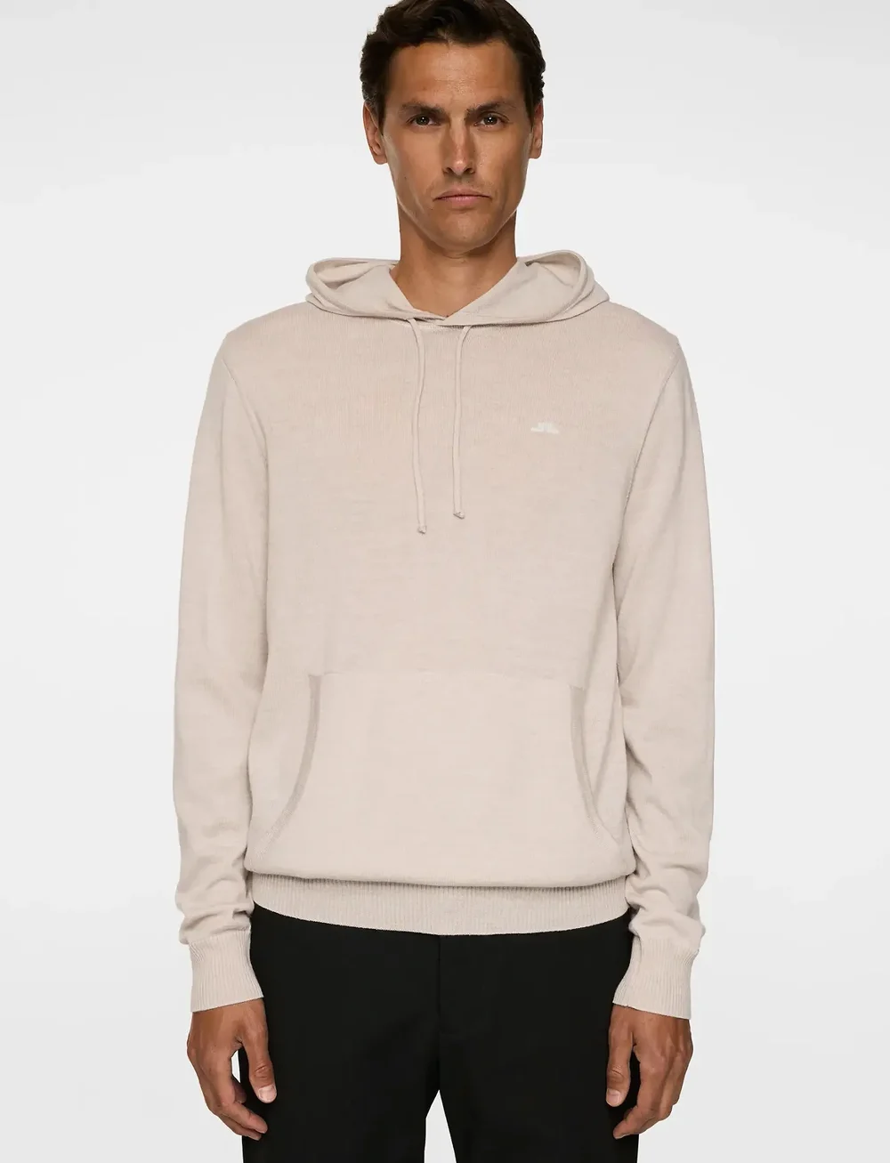 J. Lindeberg - Karl Merino Hoodie - hoodies - moonbeam melange - 0
