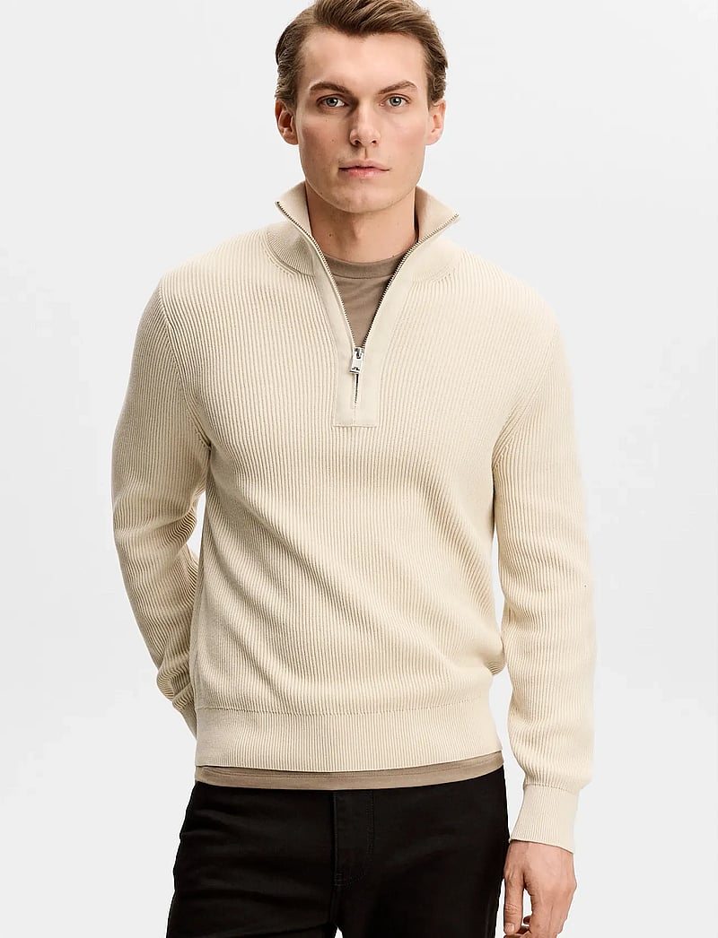 J. Lindeberg - Alex Half Zip Knitted Sweater - half zip - moonbeam - 0