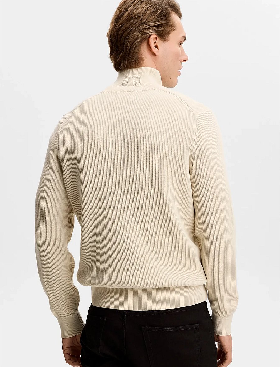 J. Lindeberg - Alex Half Zip Knitted Sweater - half zip-tröjor - moonbeam - 3