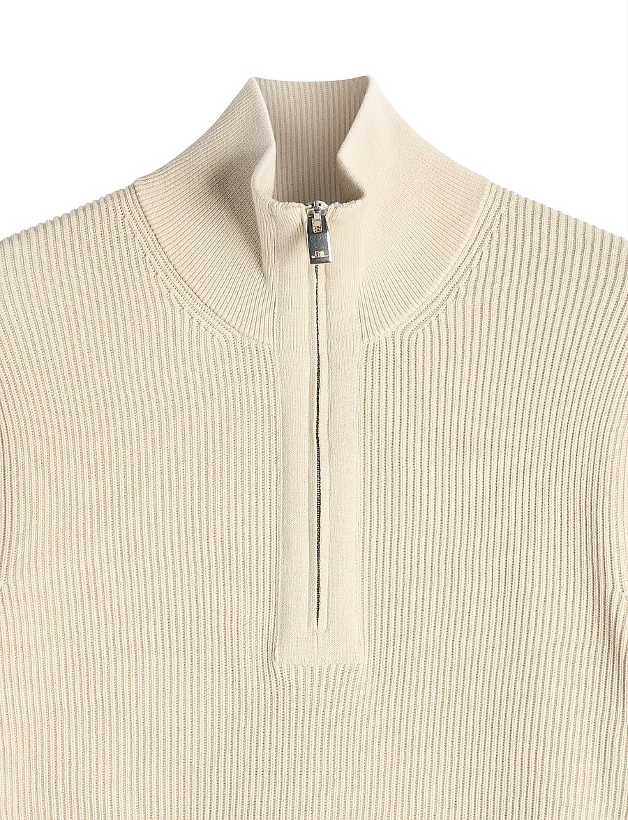 J. Lindeberg - Alex Half Zip Knitted Sweater - half zip-tröjor - moonbeam - 5