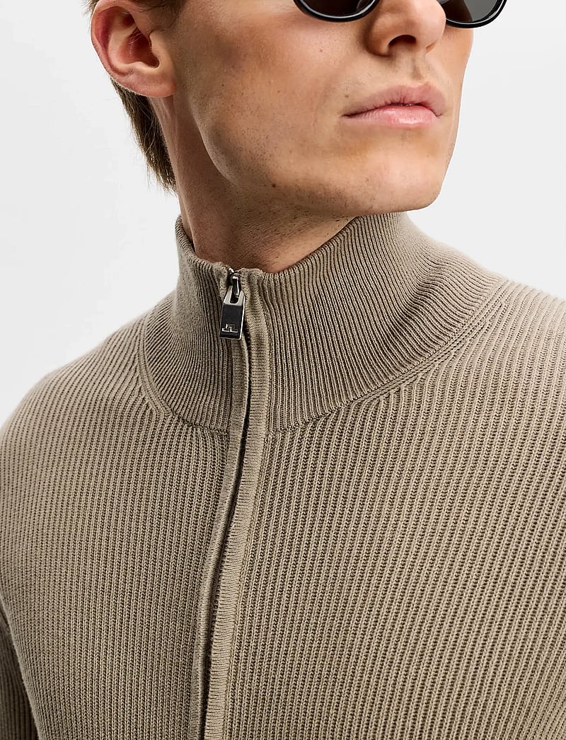 J. Lindeberg - Alexis Full Zip Cardigan - pullover mit durchgehendem reißverschluss - brindle - 4