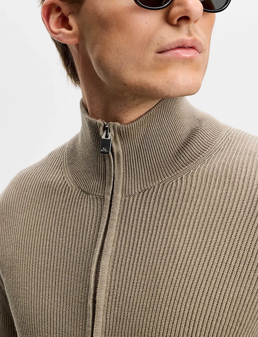 J. Lindeberg - Alexis Full Zip Cardigan - vetoketjulliset neuleet - brindle - 4