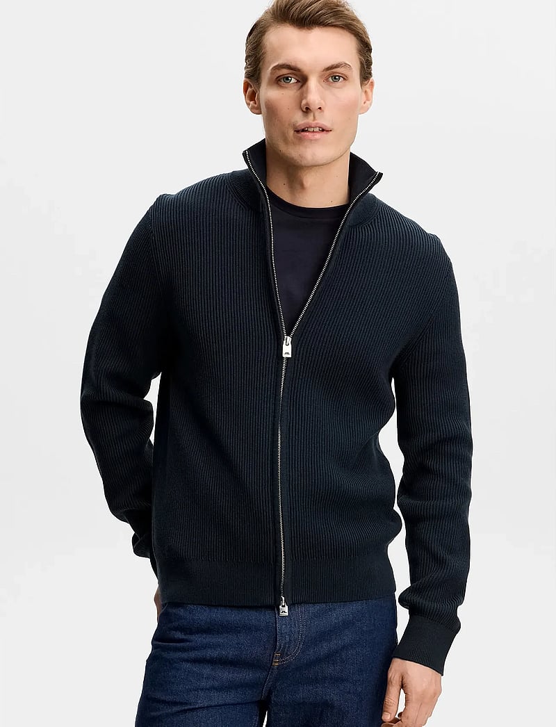 J. Lindeberg - Alexis Full Zip Cardigan - lukuga džemprid - jl navy - 0