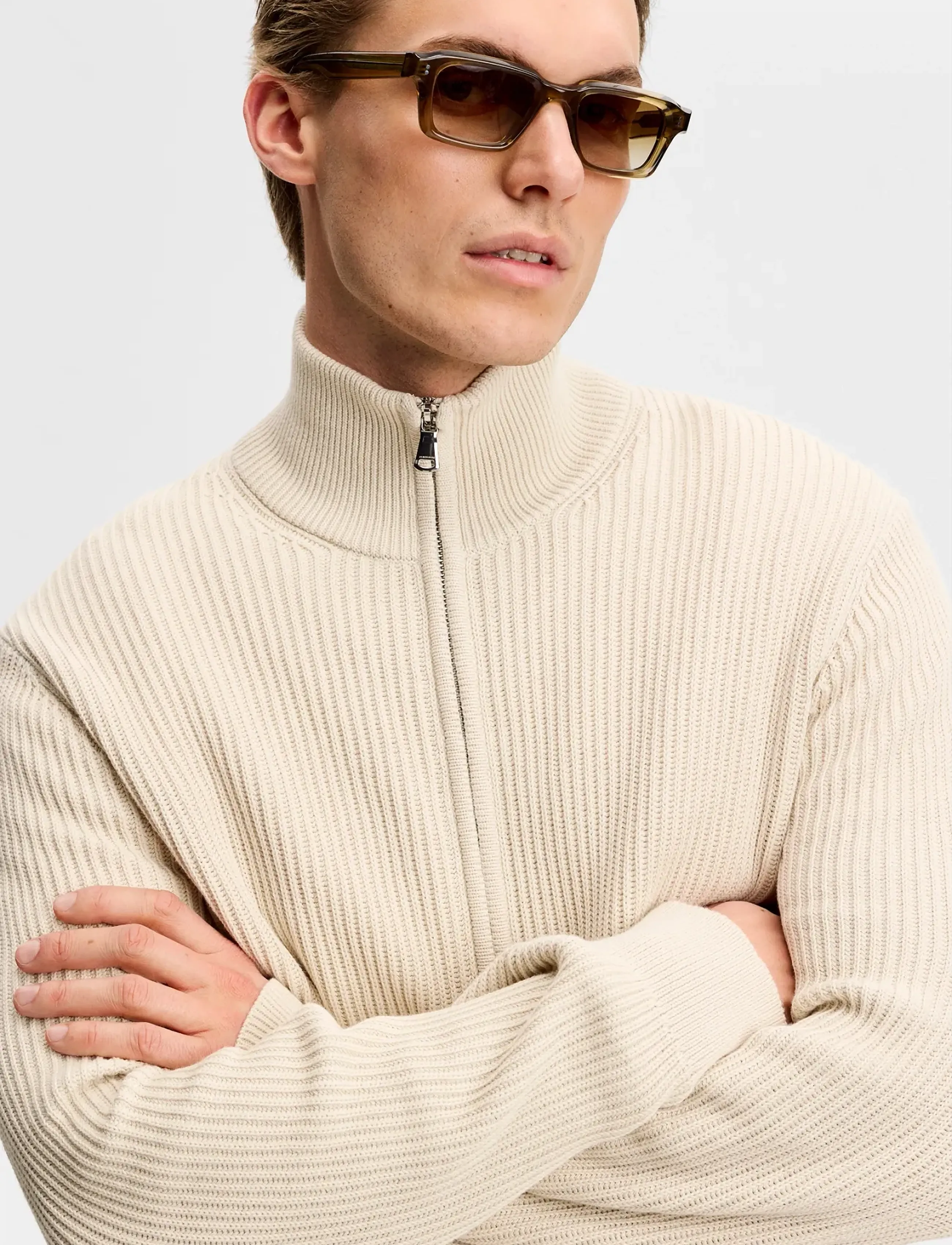 J. Lindeberg - Alexis Full Zip Cardigan - fullzip strik - moonbeam - 5