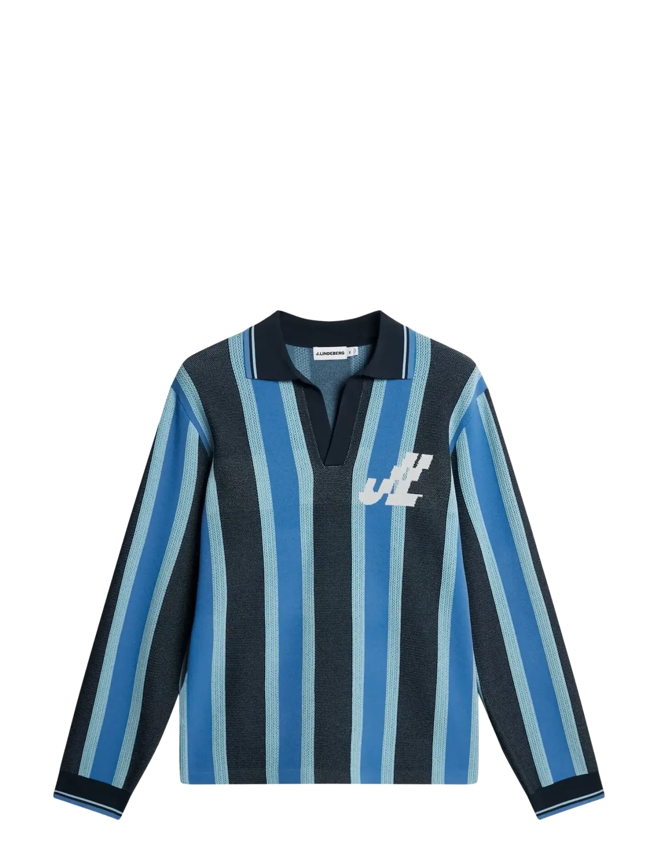 J. Lindeberg Silas Stripe Polo Knit - Strickmode - JL NAVY / blue