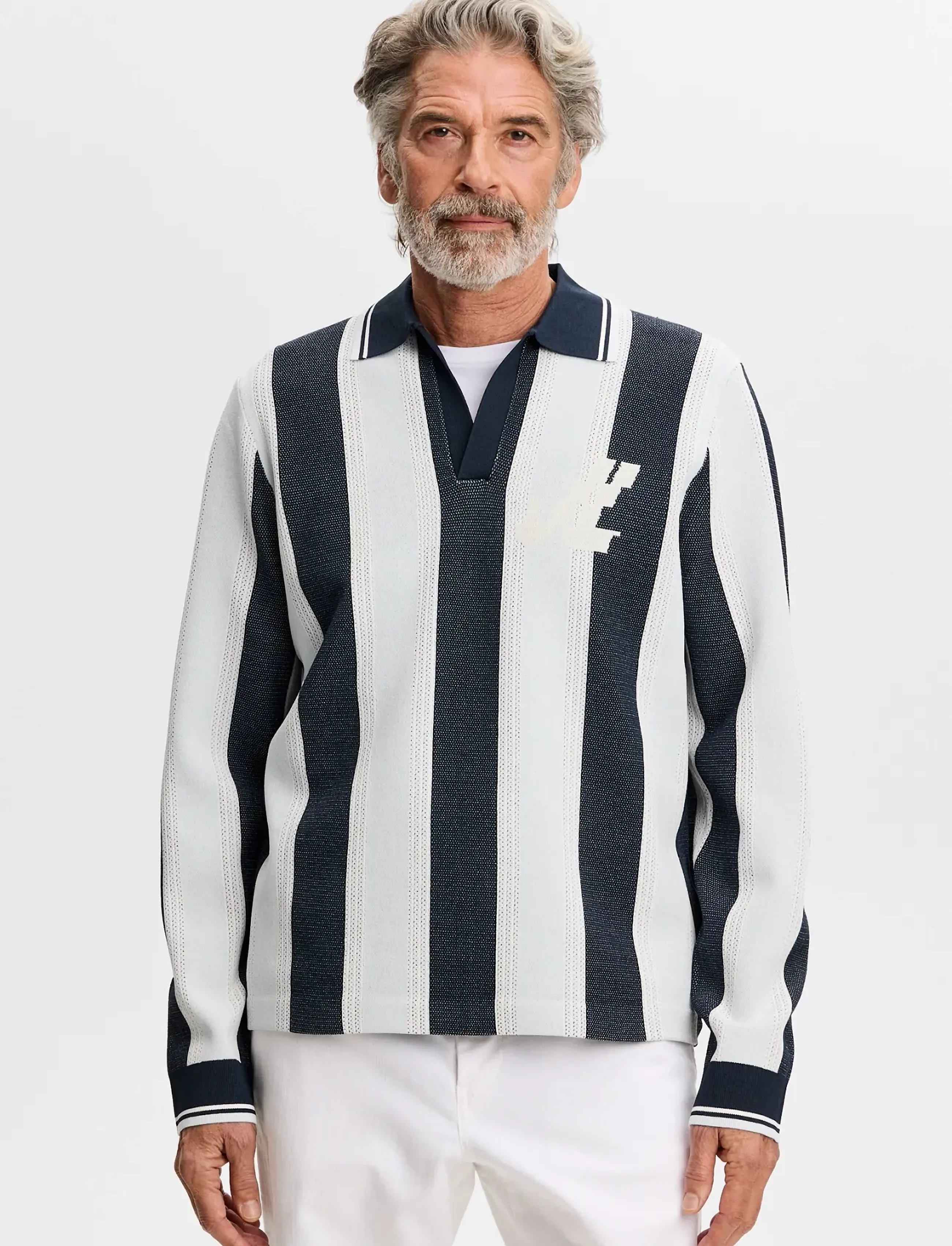 Silas Stripe Polo Knit